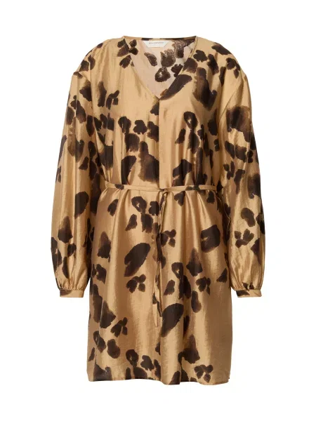 MSCH COPENHAGEN Obleka Nilla Romina / karamel rjava