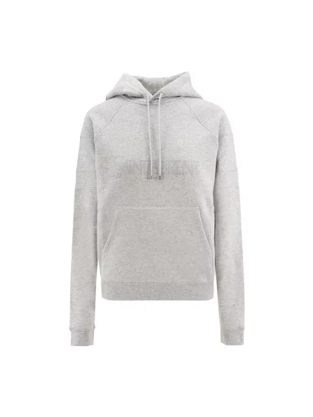 Bluza z kapturem Saint Laurent z kapturem szara