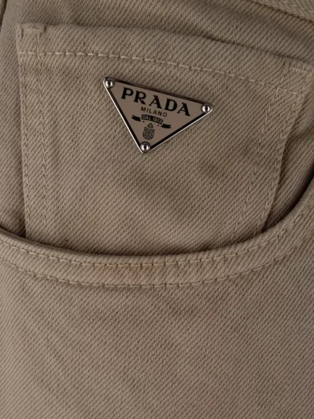 Blugi Prada cu autograf maro