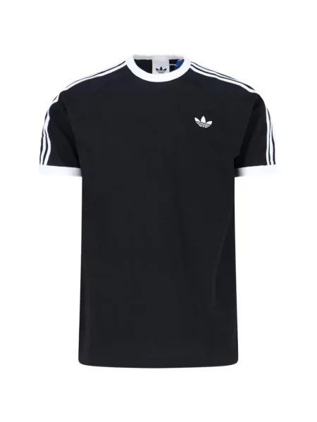 Tricou cu dungi Adidas din fleece cu glugă albastru