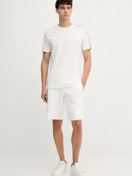 Armani Exchange basic tričko béžové