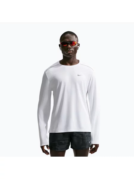 Бягане тениска с дълъг ръкав Nike с дълъг ръкав бяло