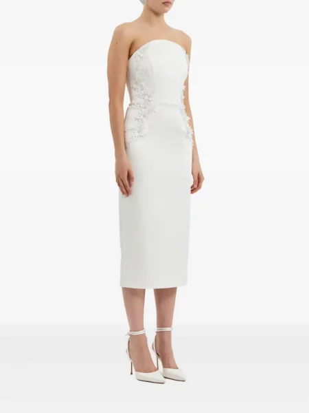 Rochie midi Rebecca Vallance până la genunchi de costum alb