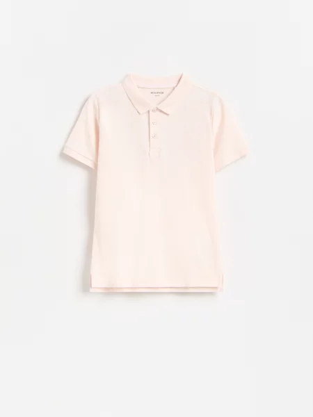 Reserved Polo tričko pastelově růžová