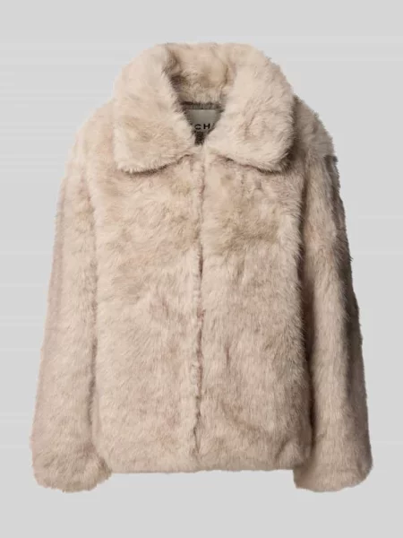 Kurtka z sztucznego futra o kroju relaxed fit model AYANA' Ichi beżowa