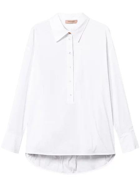 Bluză Twinset din poplin alb