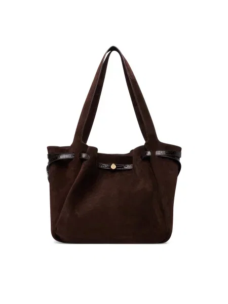 Tory Burch Ročna torba Romy Suede Tote rjava