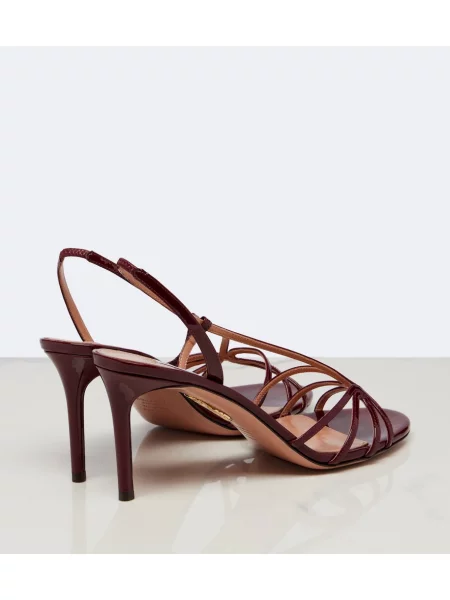 Sandale Aquazzura din piele de lac slingback
