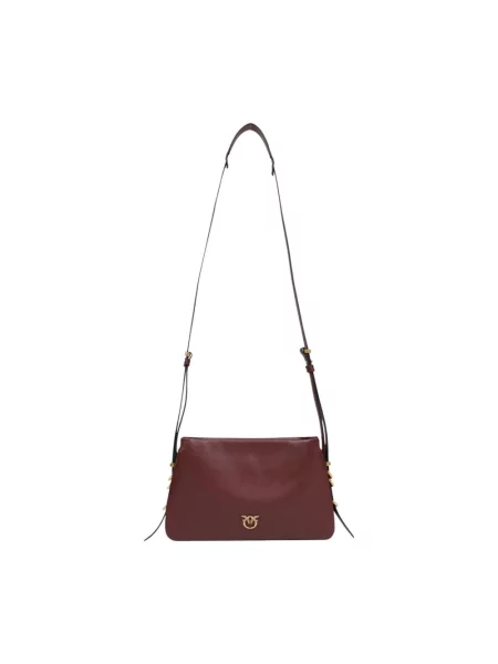 Torebka crossbody Pinko skórzana czerwona