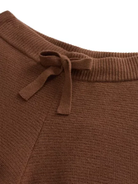 Pantaloni Woolrich tricotate cu cordon maro