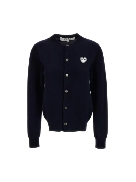 Kardigan Comme Des Garcons Play wełniany niebieski