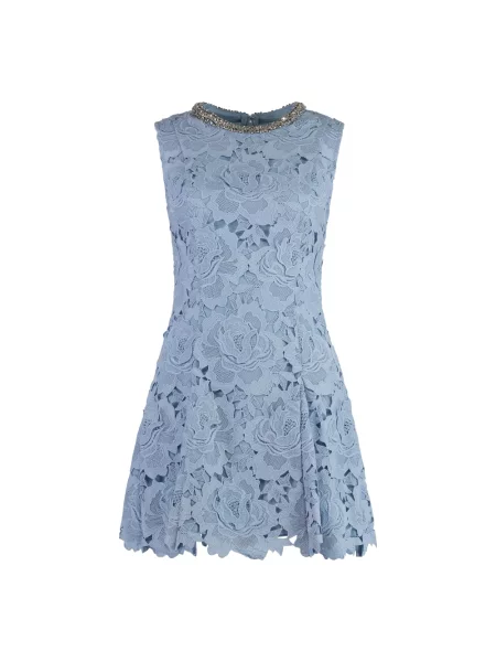 Mała mały sukienka mini Self-portrait z cekinami niebieska