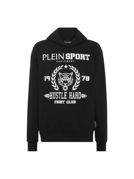 Bluza z kapturem Plein Sport z kapturem czarna