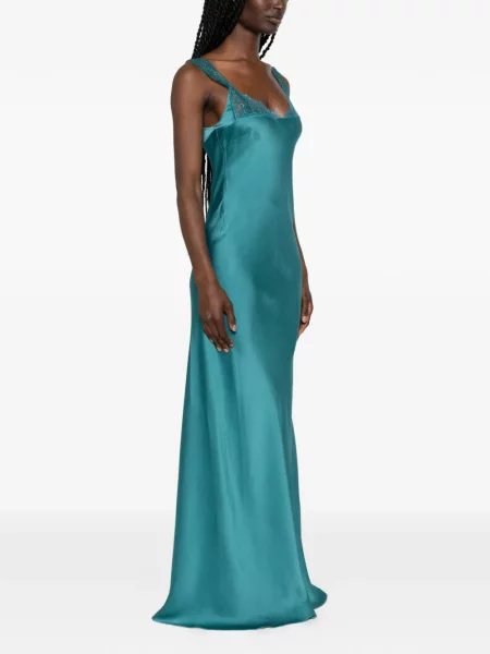 Rochie maxi Forte_forte din dantelă albastru