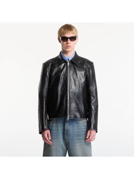 Jachetă OUR LEGACY Mini Jacket Top Dyed Black Leather 54 negru