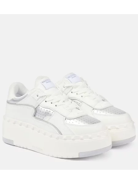 Sneakerși Valentino Garavani din piele alb