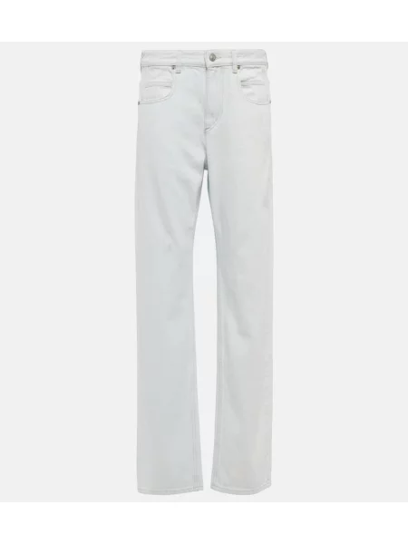 Blugi drepți Marant Etoile cu talie înaltă albastru