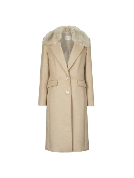 Palton de blană Guess negru