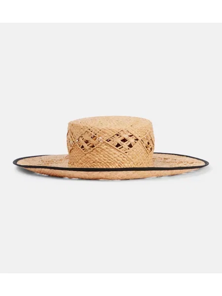 Pălărie Loro Piana de paie bej