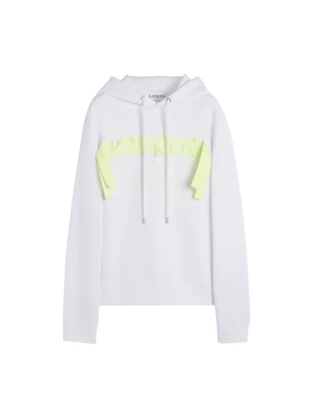 Bluza z kapturem Lanvin z kapturem biała