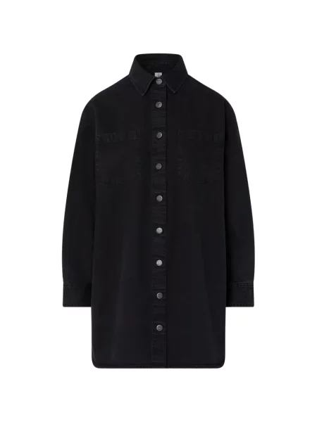 Scurt rochie din denim Liu Jo cu broderie negru