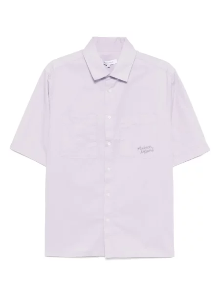 Krátká košile Maison Kitsuné fialová