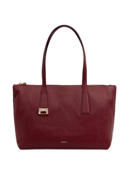Geantă shopper Furla din piele roșu