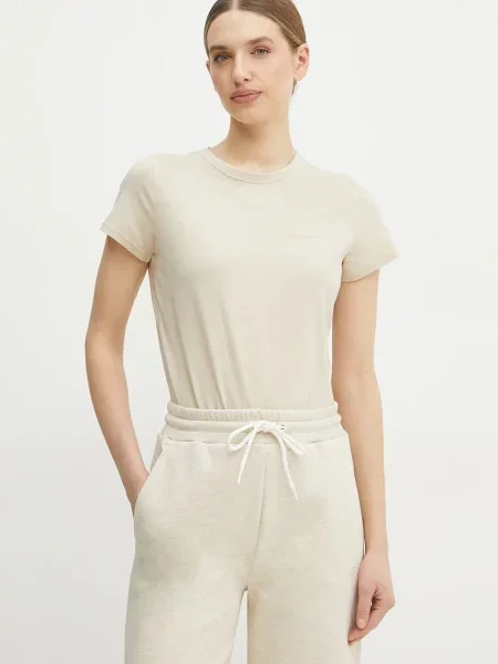 Kratka majica BOSS Orange bež