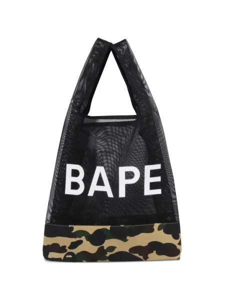 Geantă A Bathing Ape® cu imagine plasă cu model camuflaj negru
