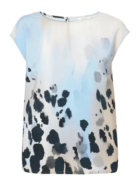 TATUUM Bluză Raela crem / albastru deschis negru