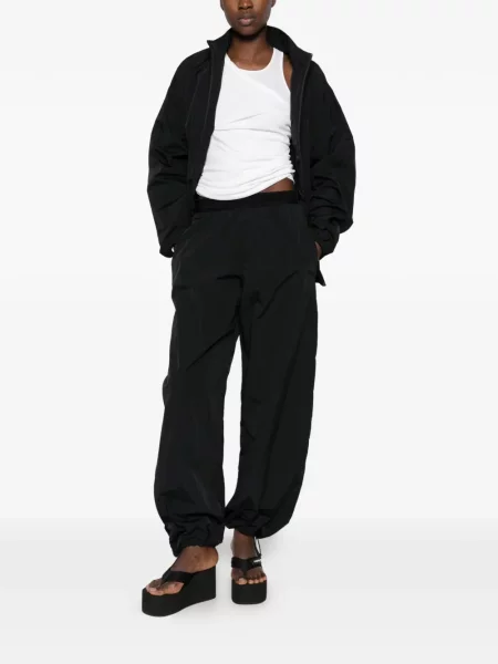 Pantaloni Alexander Wang alergare cu autograf negru