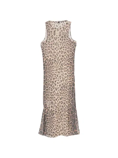 Rochie midi Moschino cu imagine cu model leopard