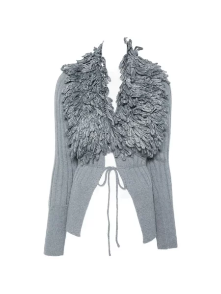 Cardigan Liu Jo cu franjuri tricotate albastru