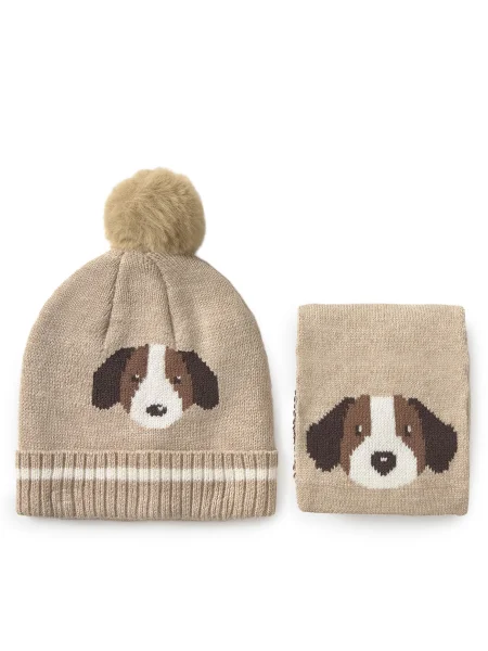 Mayoral Set čiapka a šál béžová