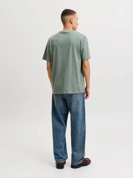 JACK & JONES Tričko JORNORREBRO krémová / zlatá / nefritová