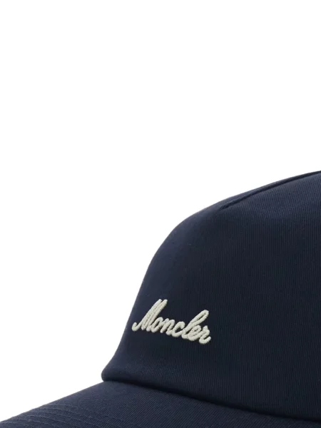 Șapcă Moncler cu broderie albastru
