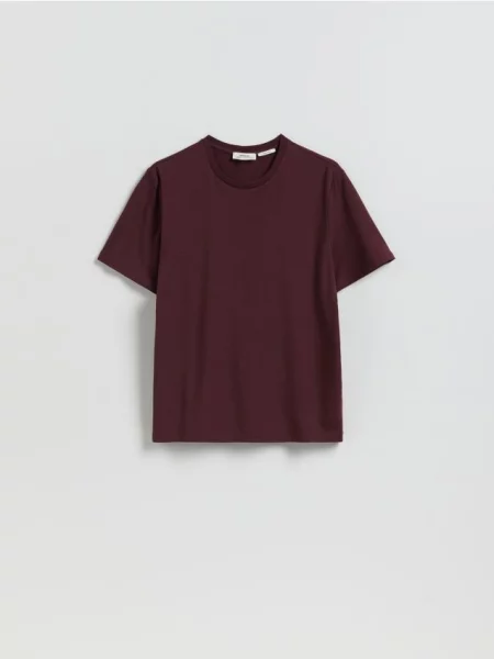 Reserved Tricou regular fit cu conținut ridicat de fibre de bambus maro