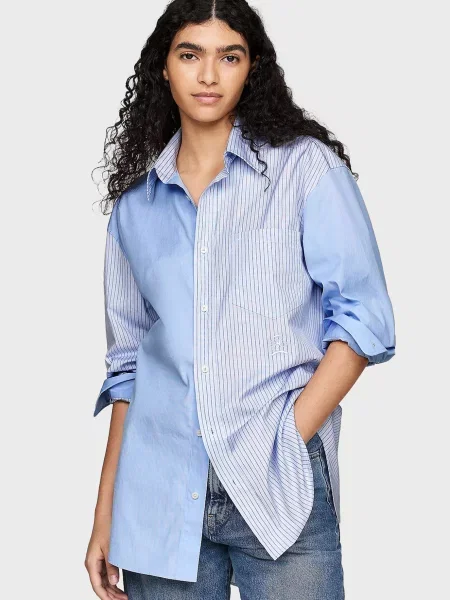 Смугаста сорочка Tommy Hilfiger блакитна
