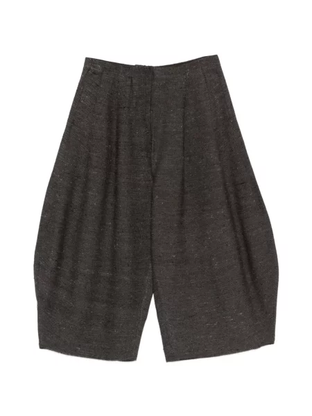 Πλισέ παντελόνι Boboutic κομμένο καφέ