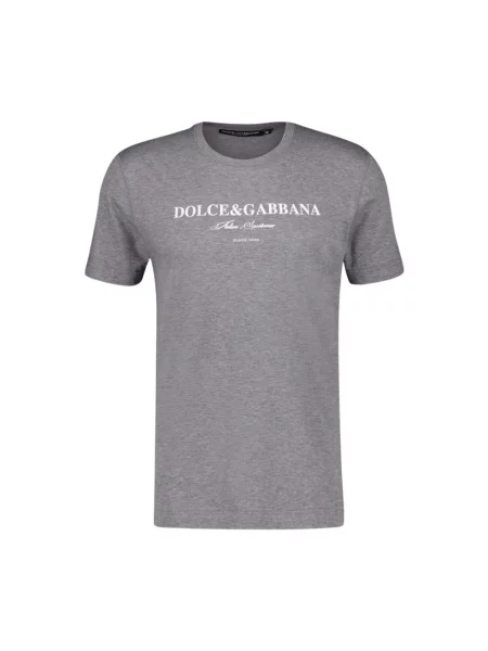 Koszulka Dolce And Gabbana z nadrukiem szara