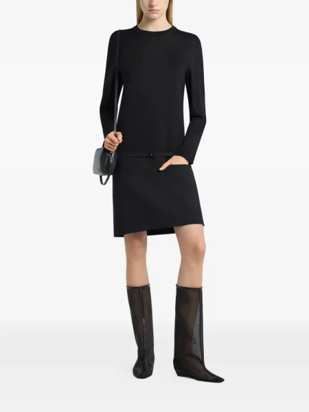 Cu centură rochie mini Courreges negru