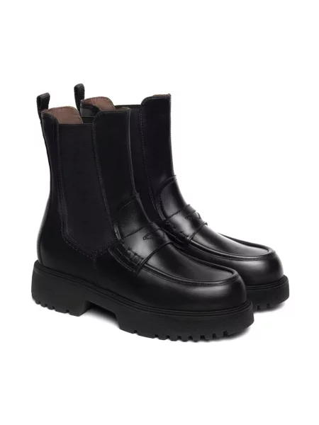 Buty do kostki Nerogiardini skórzane czarne