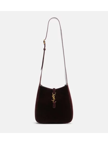Geantă Saint Laurent din piele de căprioară maro