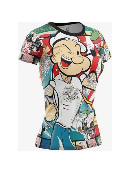 Koszulka rowerowa Otso Popeye krótki rękaw intensywny niebieski S czerwony