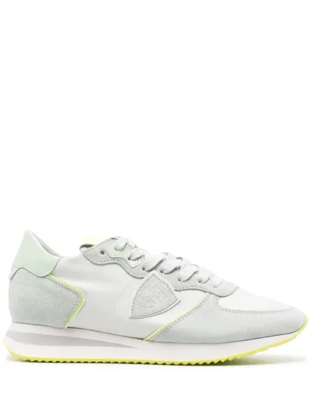 Sneakerși Philippe Model Paris cu șireturi din dantelă verde