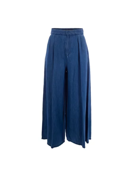 Szerokie jeansy Max Mara Studio niebieskie