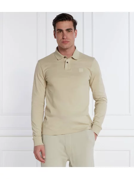 Tricou polo Boss Orange bej