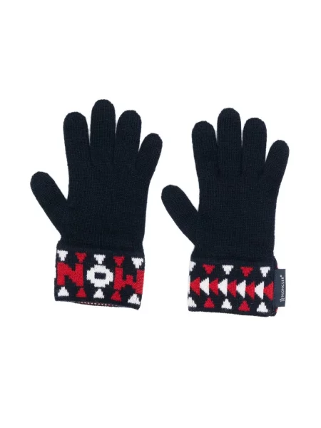 Rękawiczki dziecięce Moncler Enfant niebieskie
