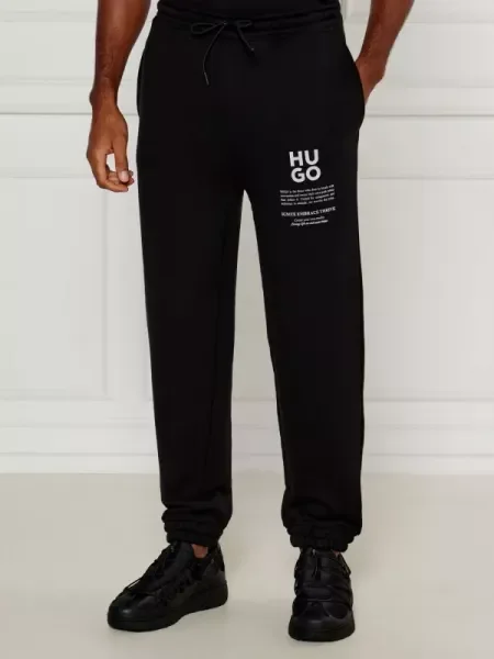 HUGO Pantaloni de trening Dapurlonga negru