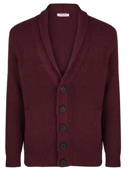 Felix Hardy Geacă tricotată bordeaux roșu